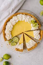 key lime pie with homemade graham