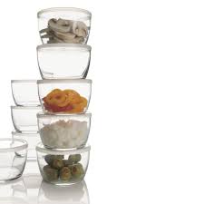 Clear Glass Bowl With Lid Set Of 12