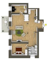 open floorplan two bedroom interior