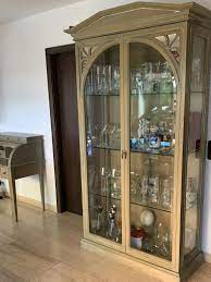 display cabinet solid wood midcentury