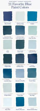 Color Cheat Sheet The Best Blue Paint Colors Apartment