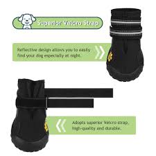 Petacc Dog Shoes Water Resistant Dog Boots Anti Slip Snow