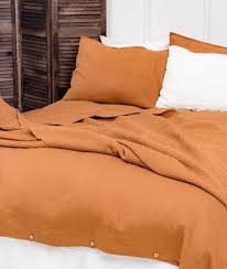 linen waffle bedspread available in