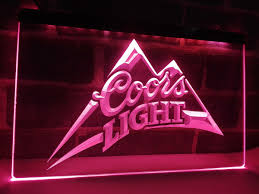 La004 Coors Light Beer Bar Pub Logo Led Neon Light Sign Home Decor Crafts Plaques Signs Aliexpress