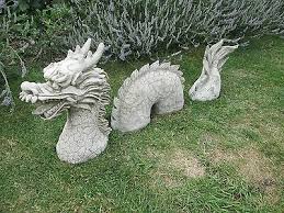 Piece Stone Concrete Dragon Sea Monster