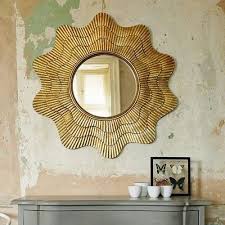 Golden Metal Decorative Wall Mirror And