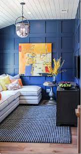 navy blue and mustard yellow home decor
