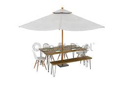 Concept Summer Umbrella With Table And