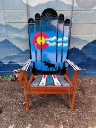 Mountain Moose Colorado Mural Ski Chair