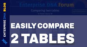 comparing tables in power query power