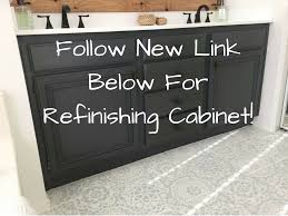 refinishing bathroom cabinets tutorial