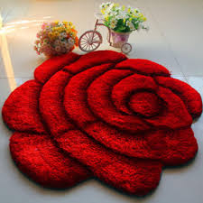 3d effect rose floor rug super soft