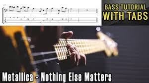 Auto scroll beats size up size down change color hide chords drawings. Metallica Nothing Else Matters Bass Tutorial With Tabs Play Along Youtube