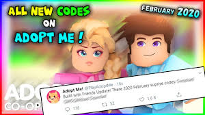 We provide aggregated results from multiple sources and sorted by user interest. All New Codes On Adopt Me February 2020 Roblox Youtube