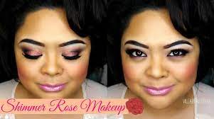 shimmer rose makeup