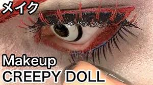 creepy cute doll makeup tutorial for a