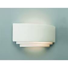 White Plaster Wall Washer Wall Light