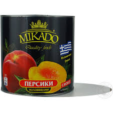 fruit peach mikado canned 2650ml can