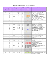 18 Rigorous Guided Reading Levels Conversion Chart