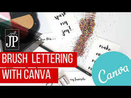 how to make brush lettering in canva