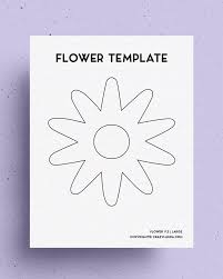 Free printable flower templates free printable small paper flower. Free Flower Template Outline Stencil Printables Crazy Laura