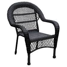 outdoor wicker chair black at home
