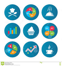Food Icons Muffin Cupcake Symbol Fork Spoon Stock Vector