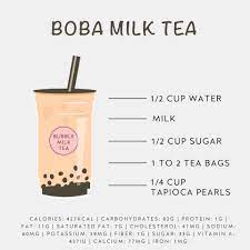 bubble milk tea recipe and nutrition