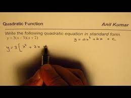 Convert Quadratic Equation From
