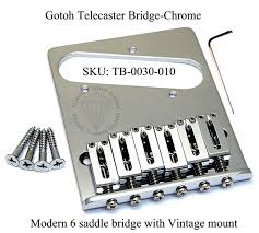 gotoh telecaster 6 saddle bridge chrome