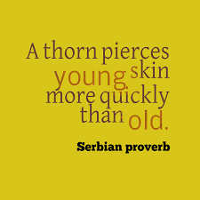 Inspirational and memorable quotes from famous serbs. Serbian Proverb S Quote About A Thorn Pierces Young Skin