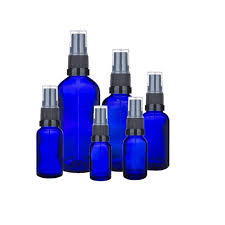 Elegant Blue Glass Spray Bottles 15ml