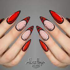 red and black nail art a bold and