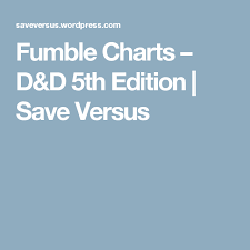 Fumble Charts D D 5th Edition D D Chart Dungeons Dragons