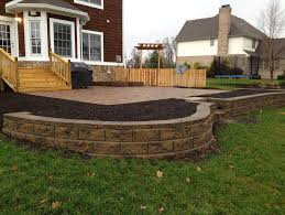 A Beautiful Curved Patio With A
