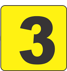Three3 Number gambar png