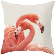 flamingo cushion cover decor sofa