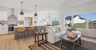 custom open floor plan homes in central