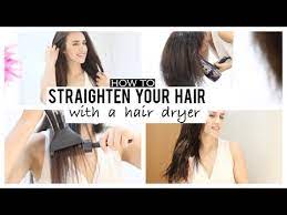 to straighten your hair with hair dryer