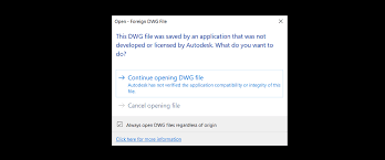 open foreign dwg file autocad error