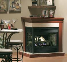 universal vent free corner gas fireplace