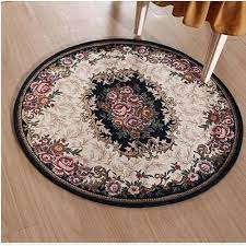multicolor round jacquard carpet at