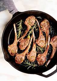 pan fried lamb chops with garlic and