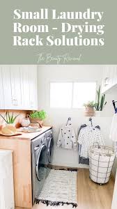 Instead of always being in the ready position for hanging wet clothes, racks that will tilt out when you use them save you a lot of space and ensure that you only have them out when you actually need them. Small Laundry Room Storage Ideas Drying Rack Solutions