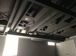 basement ceiling painted basement