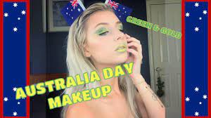 australia day makeup tutorial green