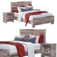 Effie Queen Panel Bed Bed 3d Models