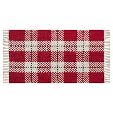 mainstays woven holiday accent rug red