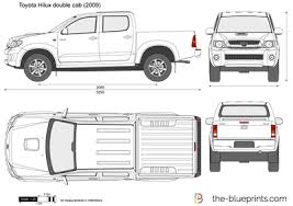 Key specs of toyota hilux revo double cab. Toyota Hilux 4x4 Double Cab Vector Drawing