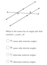 b what is the name for an angle pair